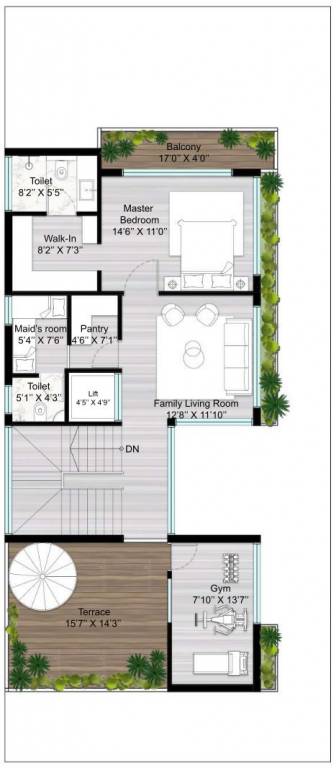  estates aranya phase i Floor Plan Third Floor Plan