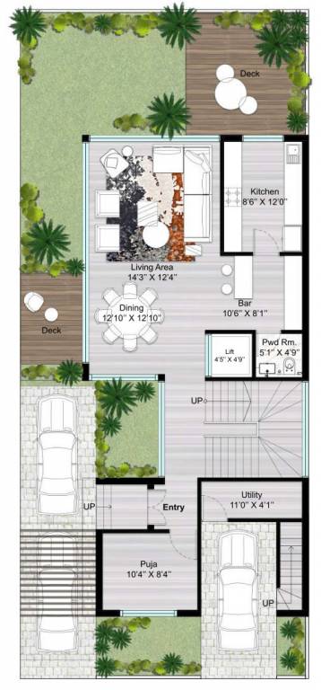  estates aranya phase i Floor Plan Ground Floor Plan