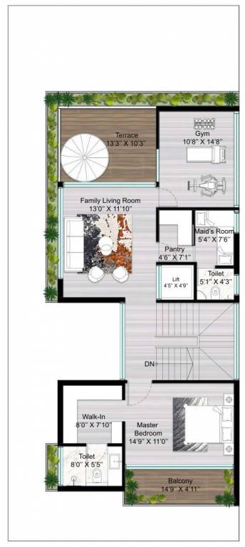  estates aranya phase i Floor Plan Third Floor Plan
