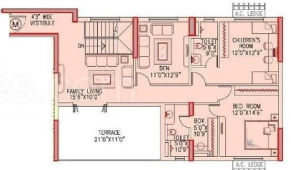  ozone phase ii Floor Plan Upper Level Duplex Plan