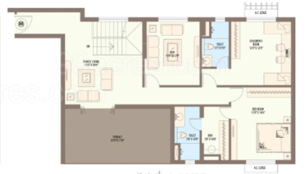  ozone phase ii Floor Plan Upper Level Duplex Plan