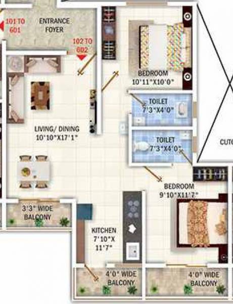  yamuna-apartments Floor Plan Floor Plan