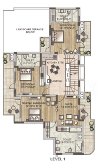 park view grand spa Floor Plan Upper Level Duplex Plan
