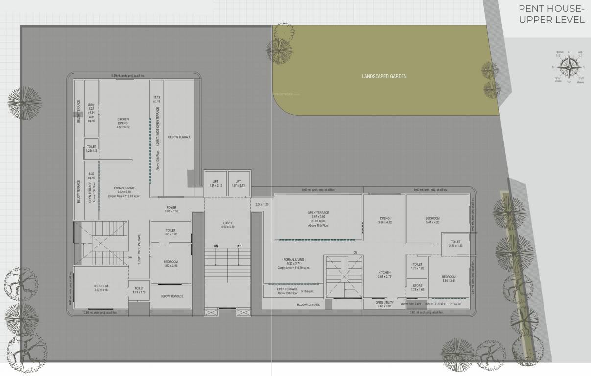 springs exotica 3 Floor Plan Upper Level Penthouse Plan