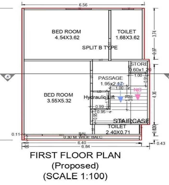  al kabeer bungalows Floor Plan First Floor Plan
