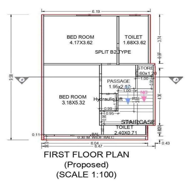  al kabeer bungalows Floor Plan First Floor Plan
