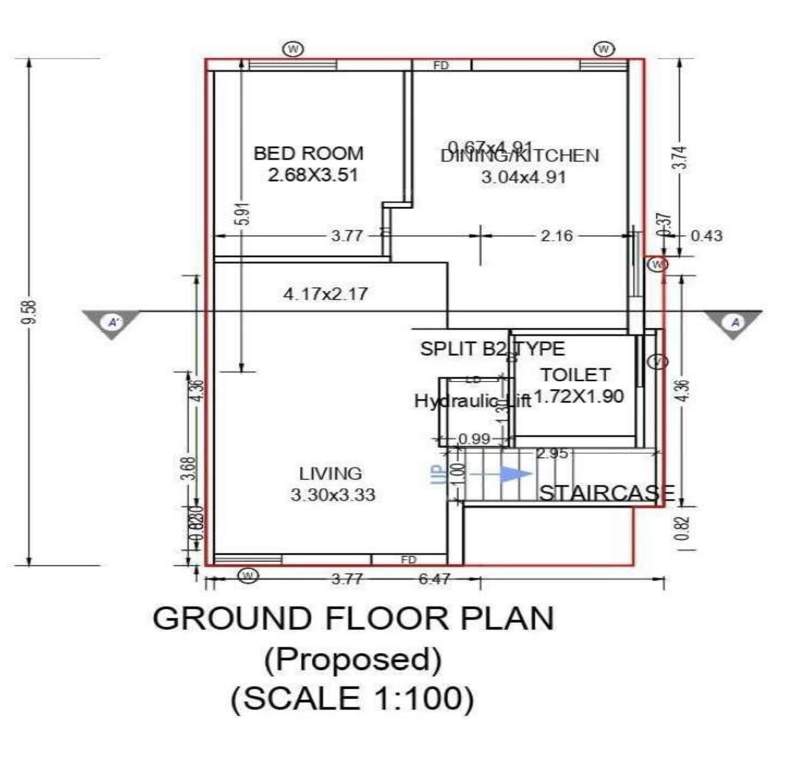  al kabeer bungalows Floor Plan Ground Floor Plan