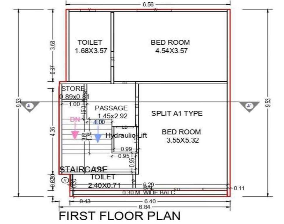  al kabeer bungalows Floor Plan First Floor Plan