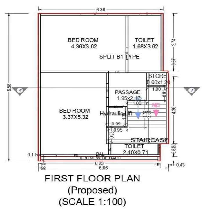  al kabeer bungalows Floor Plan First Floor Plan
