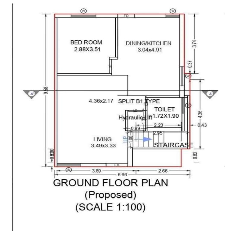  al kabeer bungalows Floor Plan Ground Floor Plan