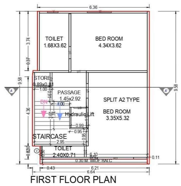  al kabeer bungalows Floor Plan First Floor Plan