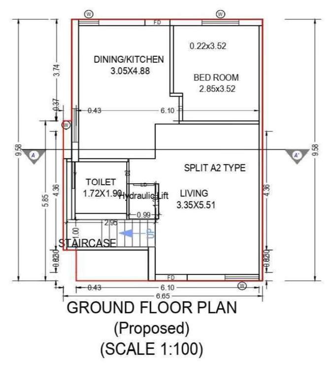  al kabeer bungalows Floor Plan Ground Floor Plan