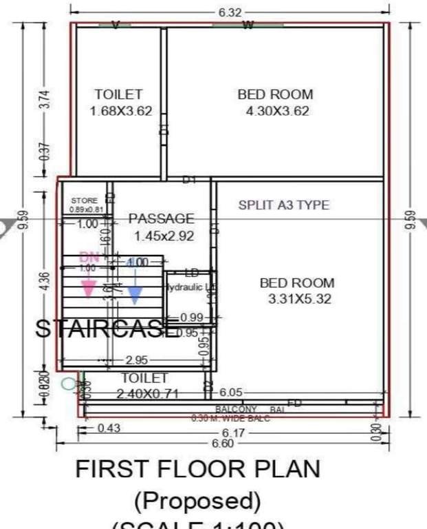  al kabeer bungalows Floor Plan First Floor Plan