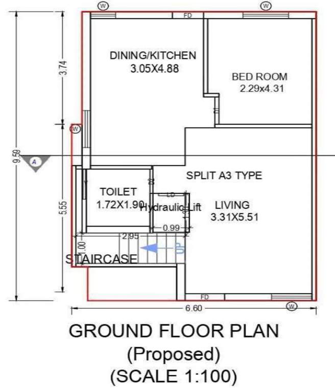  al kabeer bungalows Floor Plan Ground Floor Plan