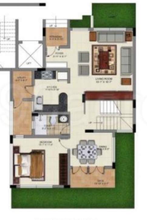  city ville Floor Plan Lower Level Duplex Plan