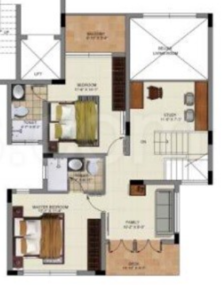 Upper Level Duplex Plan city ville Floor Plan Upper Level Duplex Plan
