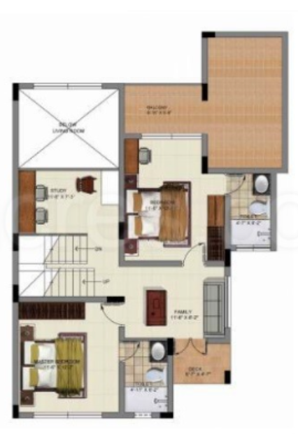 city ville Floor Plan Upper Level Duplex Plan