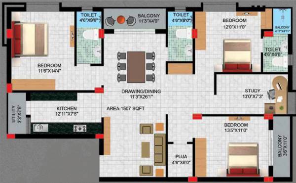  numero-uno-residency Floor Plan Floor Plan