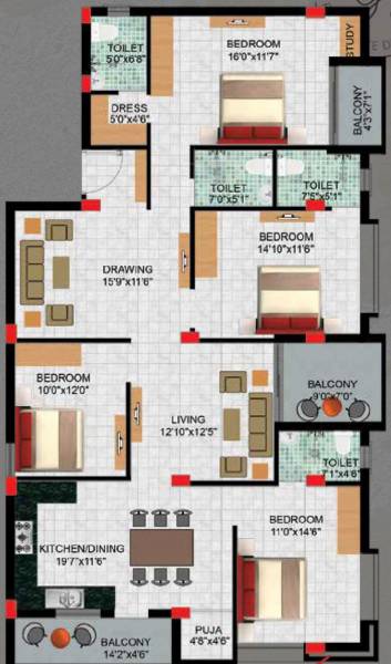  numero-uno-residency Floor Plan Floor Plan