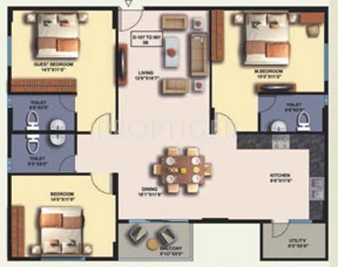 Atlantis Elixir High (3BHK+3T (1,790 sq ft) 1790 sq ft)