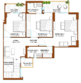 Upper Level Duplex Plan yellow Floor Plan Upper Level Duplex Plan