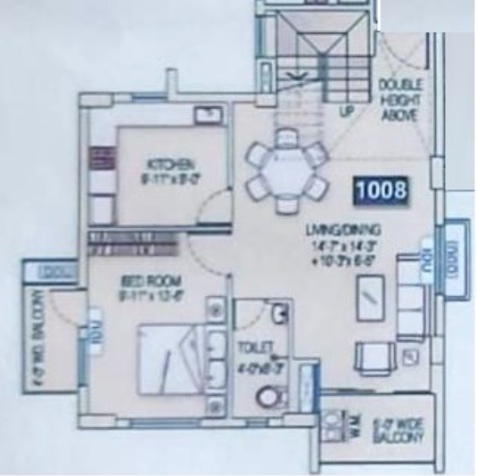 fortune heights Floor Plan Upper Level Duplex Plan