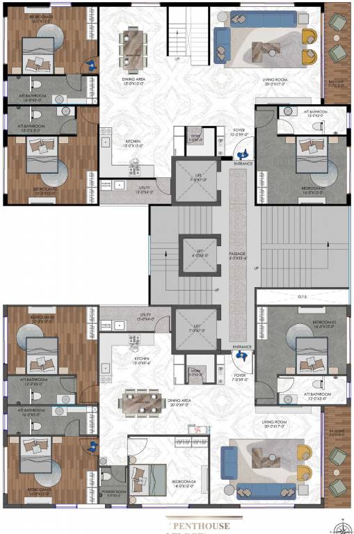 Penthouse Floor Plan  eronzza Floor Plan Penthouse Floor Plan
