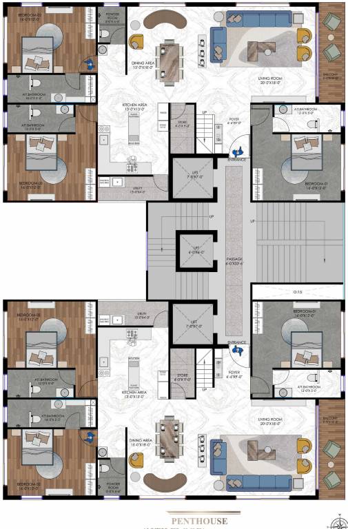 Penthouse Floor Plan  eronzza Floor Plan Penthouse Floor Plan
