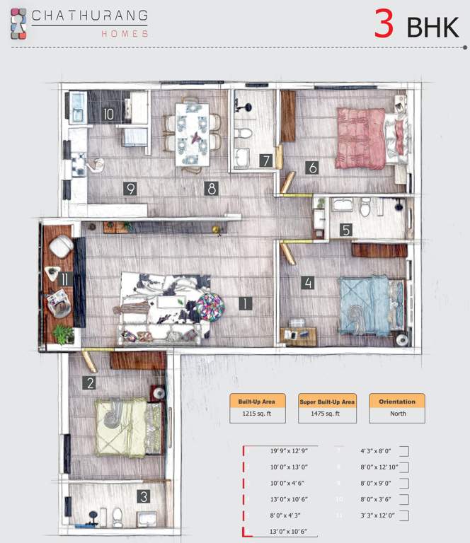  caiseal lifestyle apartments by chathurang homes Floor Plan Floor Plan