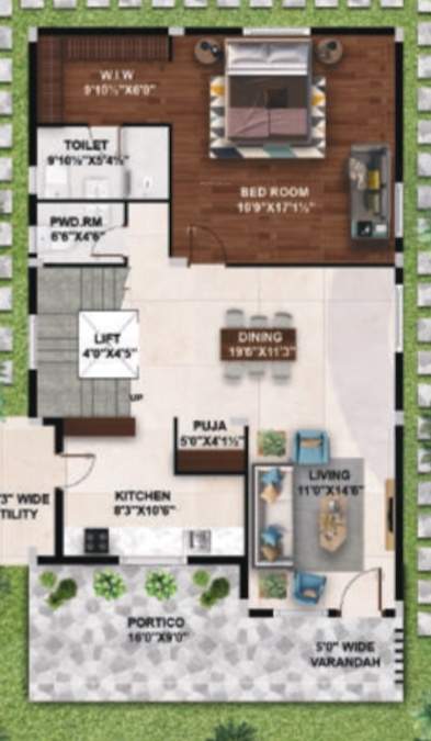  praveens eterno Floor Plan Ground Floor Plan