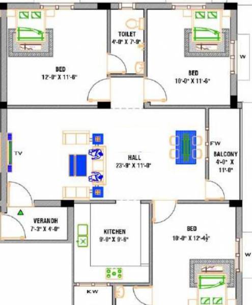  sai-vishal-flats Floor Plan Floor Plan