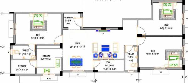  sai-vishal-flats Floor Plan Floor Plan