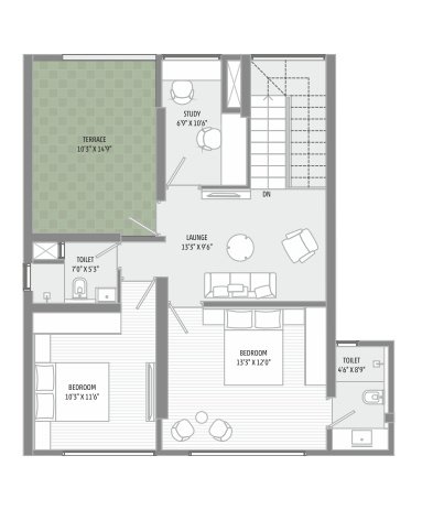  skyview Floor Plan Upper Level Penthouse Plan