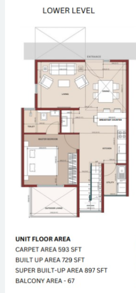  aiikya village Floor Plan Upper Level Duplex Plan