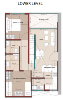  aiikya village Floor Plan Lower Level Duplex Plan
