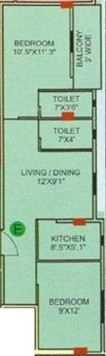 4Walls Chaya Neer (2BHK+2T (774 sq ft) 774 sq ft) 4Walls Chaya Neer (2BHK+2T (774 sq ft) 774 sq ft)