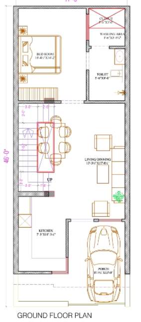  vedic villas phase ii Floor Plan Ground Floor Plan