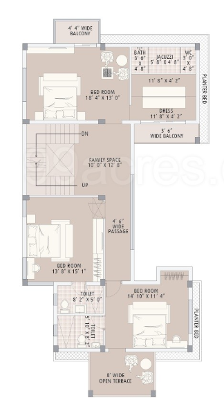  gems bougainvillas Floor Plan First Floor Plan