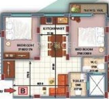 Kwality Bliss (2BHK+2T (677 sq ft) 677 sq ft)