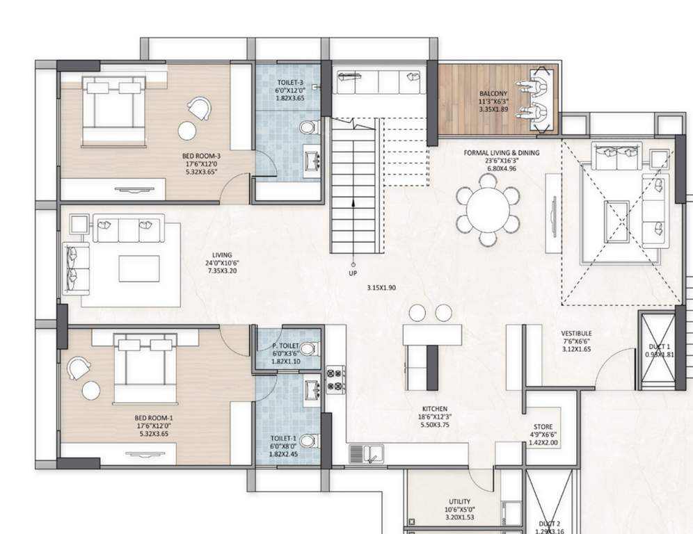  al noor Floor Plan Lower Level Duplex Plan