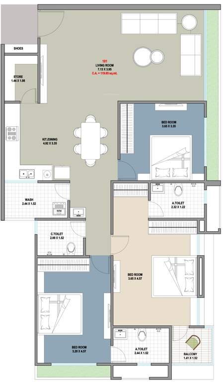  tulip residency Floor Plan Floor Plan