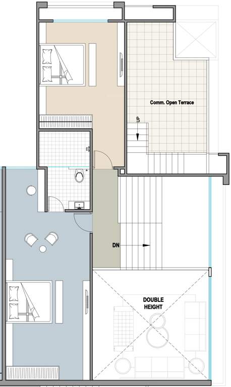  tulip residency Floor Plan Lower Level Penthouse Plan