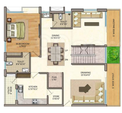  gp trends Floor Plan Lower Level Duplex Plan