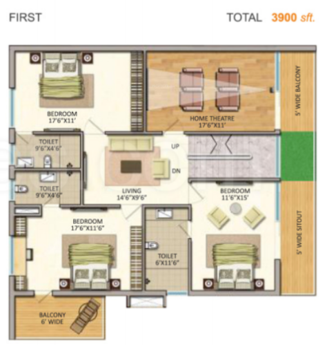  gp trends Floor Plan Upper Level Duplex Plan