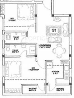 600 Sq Ft 2 Bhk Floor Plan Image The Congate Sai Nikethan