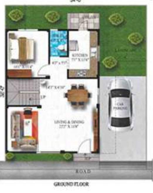  humming gardens Floor Plan Ground Floor Plan