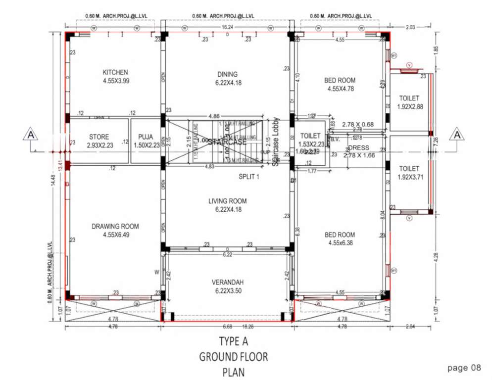 shree vrundavan villa 8 Floor Plan Ground Floor Plan
