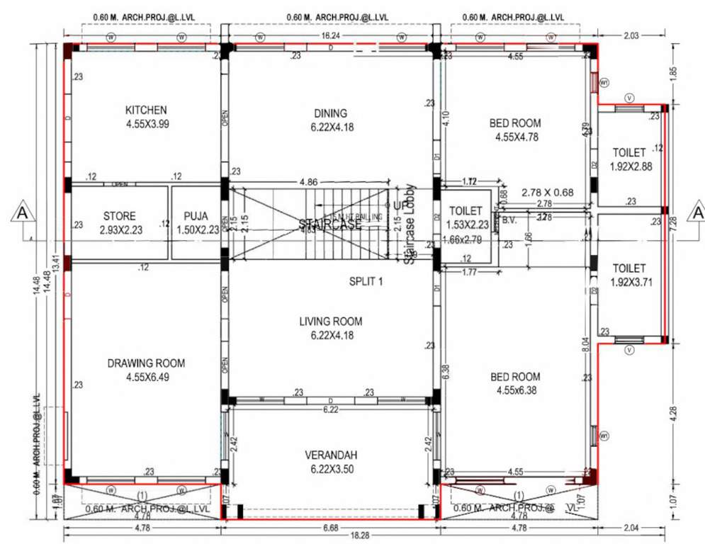  shree vrundavan villa 8 Floor Plan Ground Floor Plan
