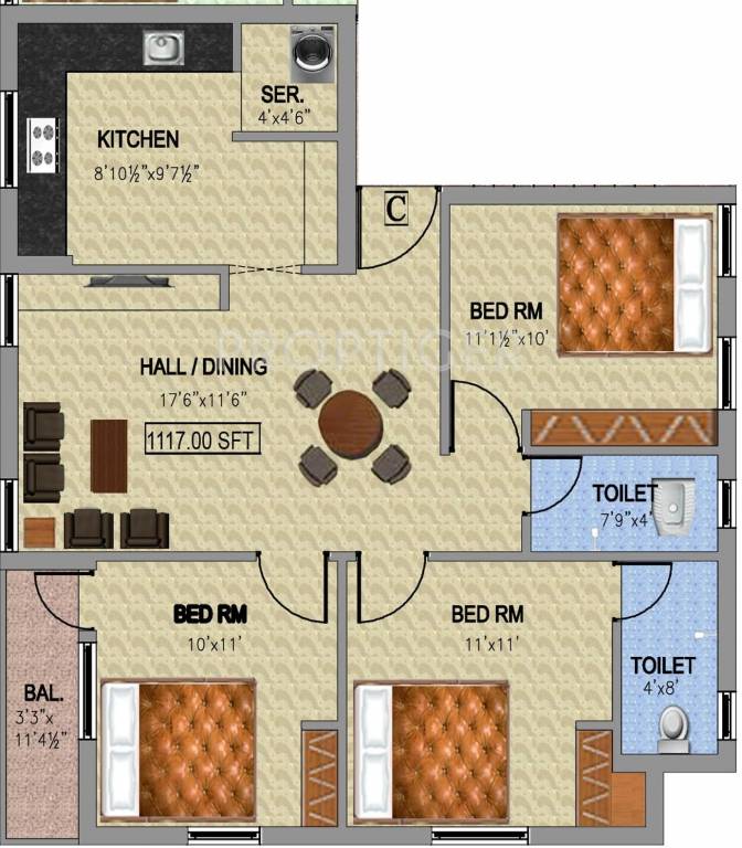 Ranganayaki South Firm Manasarovar (3BHK+2T (1,117 sq ft) 1117 sq ft) Ranganayaki South Firm Manasarovar (3BHK+2T (1,117 sq ft) 1117 sq ft)