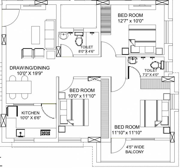  krishna-residency Floor Plan Floor Plan